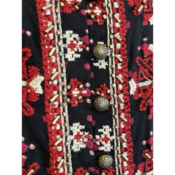 Anthropologie Vanessa Virginia Kaleidoscope Mini Dress Long X-Small Boho Tunic - Picture 8 of 11